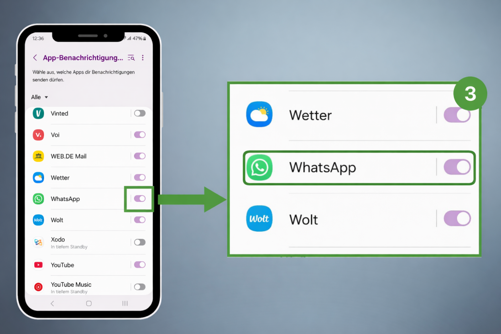 Fokus oder Stummmodus verhindert WhatsApp-Töne