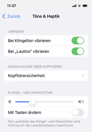 Wecker iphone lauter stellen Ringer and Alerts