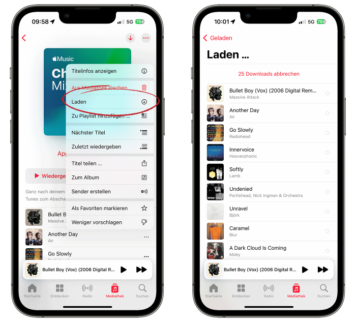 Verwenden Sie Songs aus Apple Music