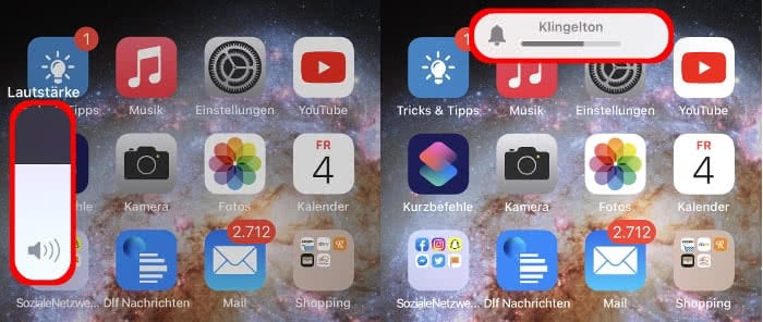 iphone klingelton lautstärke einstellen mit lautstärketasten