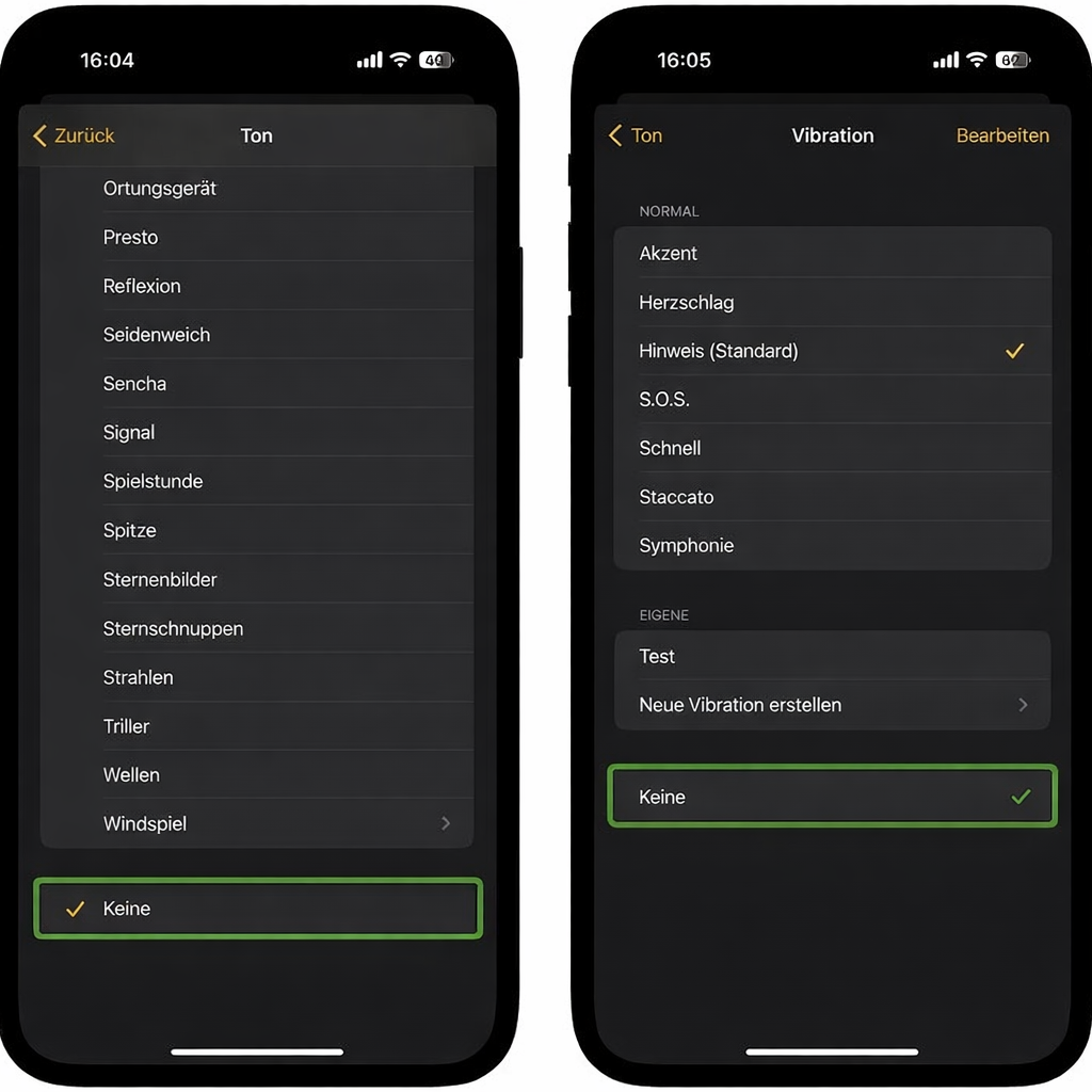 iphone wecker vibration ohne ton einstellen
